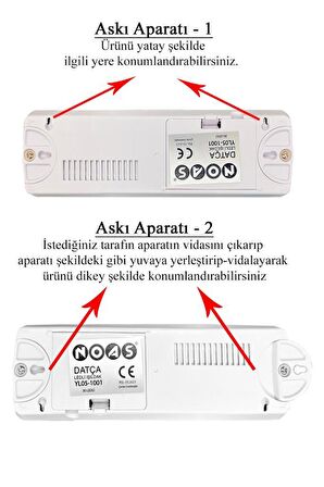 Noas YL05-1001 Datça 30 Ledli Işıldak - Şarjlı Acil Aydınlatma Kiti - Beyaz Işık 