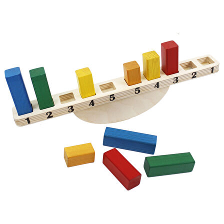 Toysilla Montessori Ahşap Denge ve Terazi Oyunu - T3021