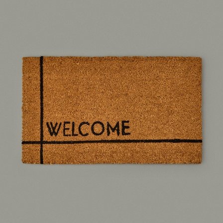 Giz Home Welcome Kapı Önü Paspası - Bej - 35x60 cm
