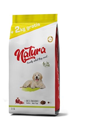 Natura Düşük Tahıllı Kuzu & Nar Orta ve Büyük Irk Yavru Köpek M 12+2Kg