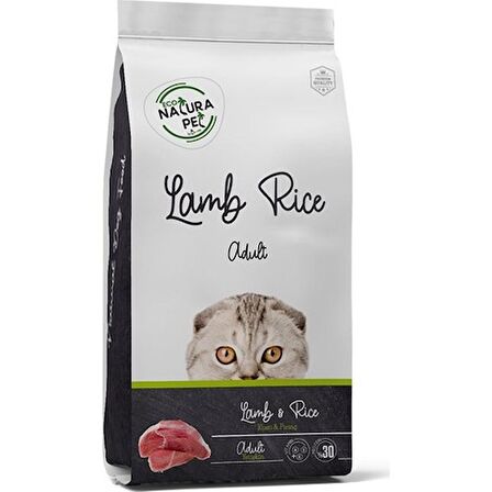 Eco Natura Pet Kuzu Etli ve Pirinçli Yetişkin Kedi Maması 15 KG