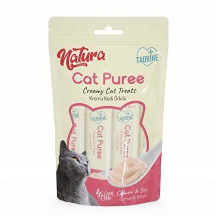 Natura Cat Pure Somonlu & Sığır Etli Kedi Sıvı Ödül Maması 