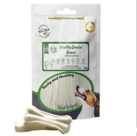 Eco Natura Pet Healty Dental Bones Beyaz Pres Kemik 8cm 6lı 120Gr