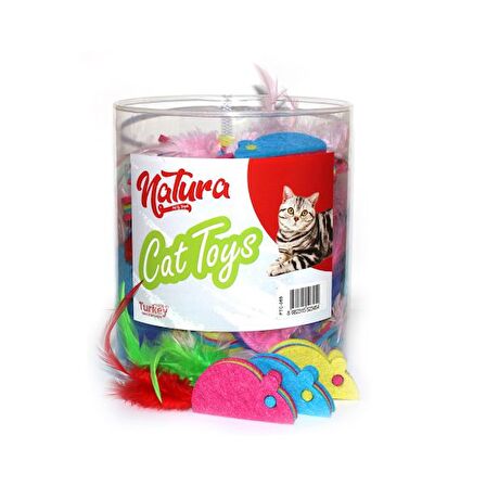Keçe Fare Tüylü Kedi Oyuncak Ptc-069