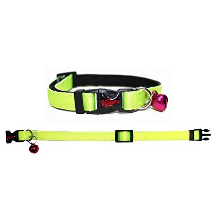 Natura adult Cat Collar - neon lime