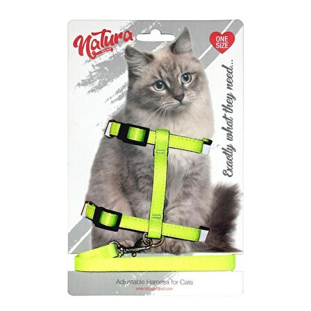 Natura Adult Cat Harness - Neon Yellow