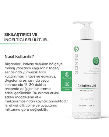 Sante Plus Selülit Karşıtı Sıkılaştırıcı Cellulitex Jel 150 Ml