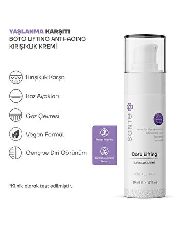 Sante Plus Hızlı Etkili Botolifting Kırışıklık Kremi 50 Ml