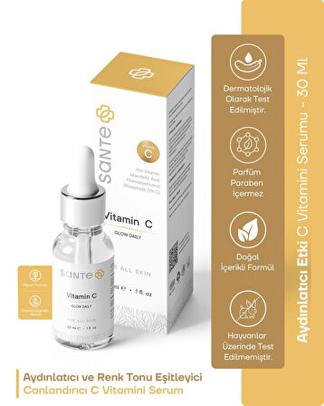 Sante Plus Aydınlatıcı ve Eşitleyici C Vitamini Serum 30 Ml