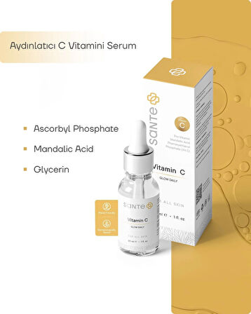 Sante Plus Aydınlatıcı ve Eşitleyici C Vitamini Serum 30 Ml