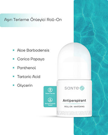 Sante Plus Beyazlatıcı Terleme Önleyici Roll On 50 ml