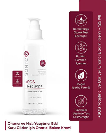Sante Plus +SOS Recuops Onarıcı Egzama Kremi 125 Ml