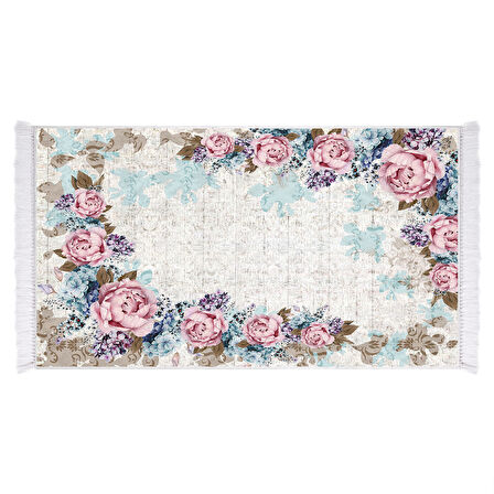 Dekoreko İpek Halı Dijital Saçaklı 1821 Desen 1