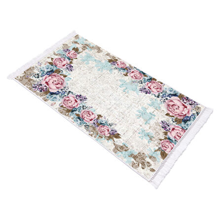 Dekoreko İpek Halı Dijital Saçaklı 1821 Desen 1