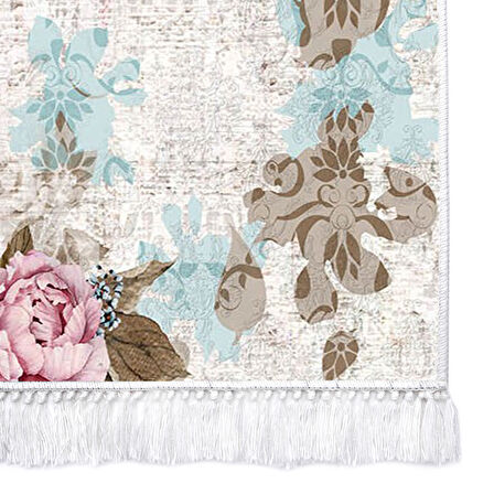 Dekoreko İpek Halı Dijital Saçaklı 1821 Desen 1