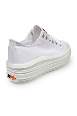 Kadın Beyaz Kanvas Ayakkabı