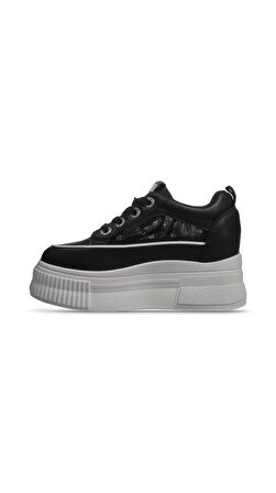 MP MetroGlam High-Top 8.0 Kadın Bağcıklı SİYAH Sneaker