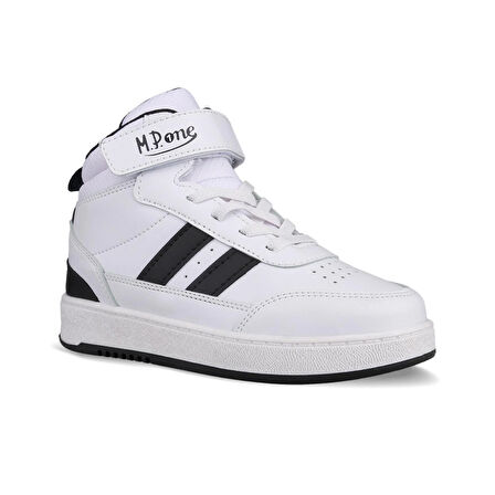 Büyük Erkek Çocuk Sneaker Bot - Beyaz-Siyah, Bilek Boy