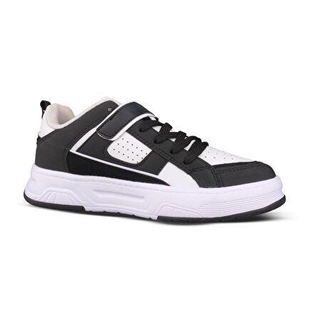 Kadın Cırtlı Siyah-Beyaz Sneaker