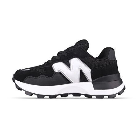 Kadın Konforlu Siyah-Beyaz Sneaker