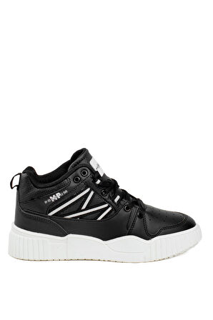 M.P 242-1827ZN Kadın Sports Hi Sneaker Ayakkabı Siyah - Beyaz