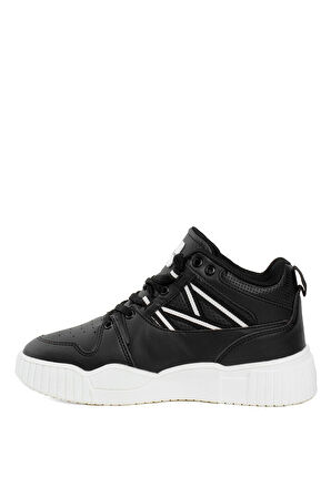 M.P 242-1827ZN Kadın Sports Hi Sneaker Ayakkabı Siyah - Beyaz