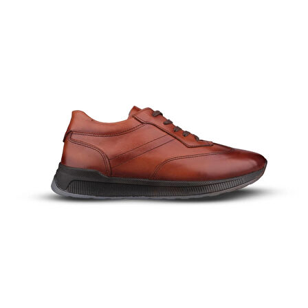 Erkek Klasik Sneaker - Taba, Hakiki Deri