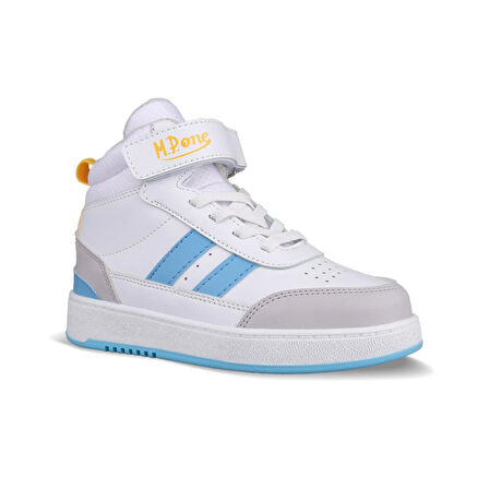 Büyük Erkek Çocuk Sneaker Bot - Beyaz-Mavi, Bilek Boy