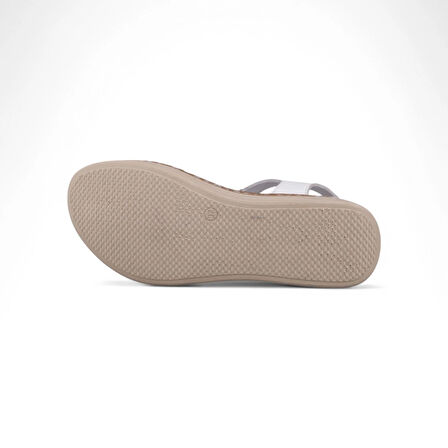 Kadın Günlük Sandalet - Beyaz, Deri