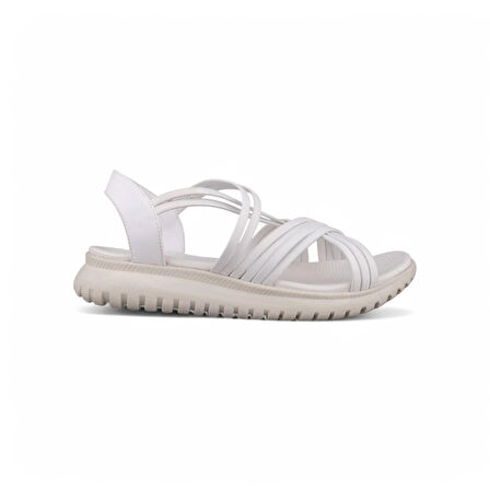Kadın Günlük Sandalet - Beyaz, Deri