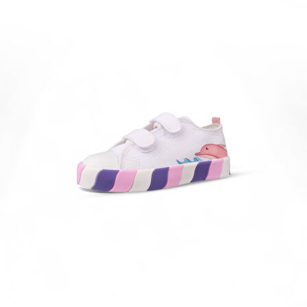 Çocuk Sneaker - Beyaz, Tekstil