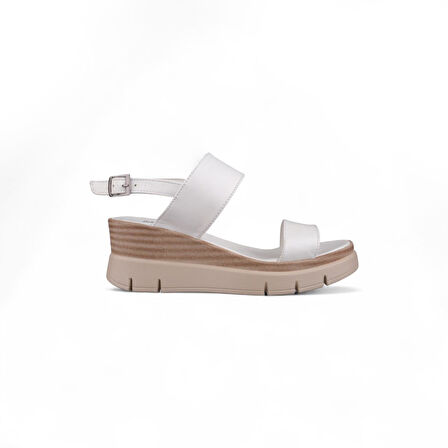 Kadın Günlük Sandalet - Beyaz, Deri