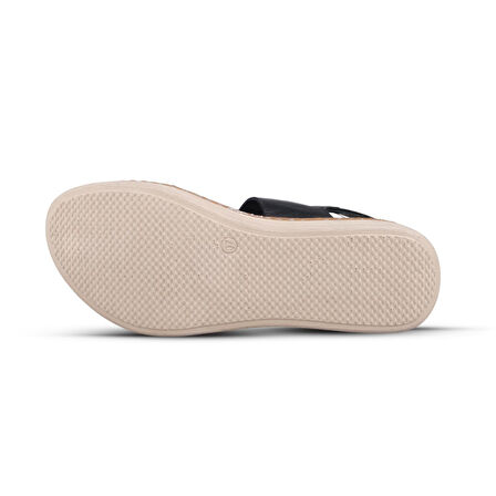 Kadın SIYAH Günlük Sandalet - Siyah, Deri