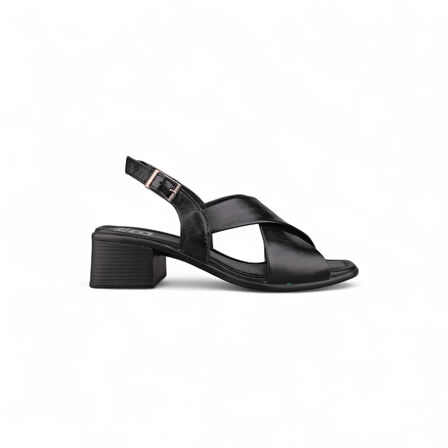 Kadın Günlük Sandalet - Siyah, Deri
