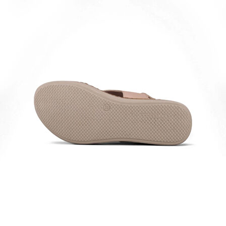 Kadın Günlük Sandalet - Bej, Deri