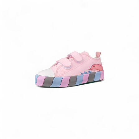 Çocuk Sneaker - Pudra, Tekstil