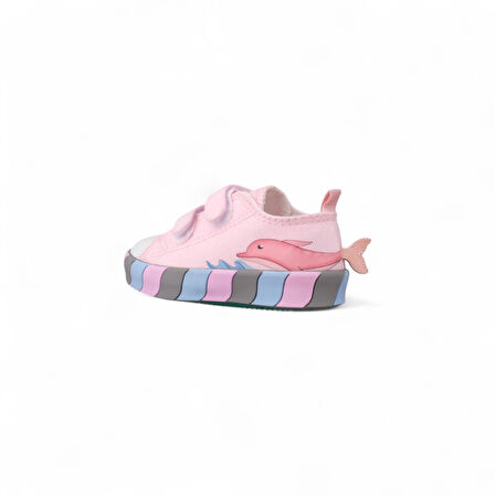 Çocuk Sneaker - Pudra, Tekstil