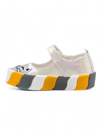 MP 251-3445 KIZ ÇOCUK CANVAS AYAKKABI BEYAZ-SARI