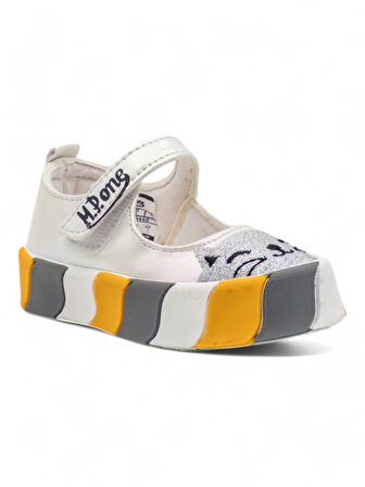 MP 251-3445 KIZ ÇOCUK CANVAS AYAKKABI BEYAZ-SARI