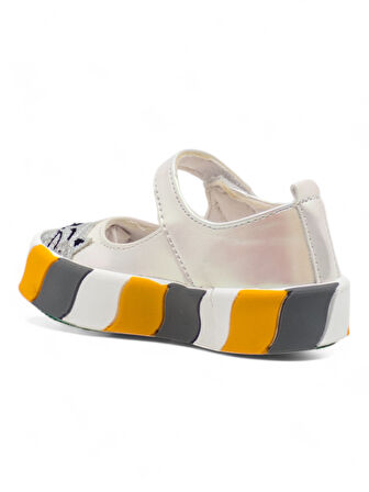 MP 251-3445 KIZ ÇOCUK CANVAS AYAKKABI BEYAZ-SARI
