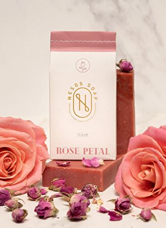 Nesos Soap El Yapımı Doğal Gül Yapraklı Yüz Ve El Sabunu