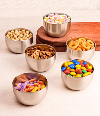 Çelik Sosluk 6 Parça Çerezlik Seti - 9cm