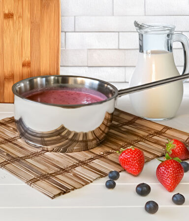 Çelik İndüksiyon Taban Kaçerola Sosluk Sütlük 14cm