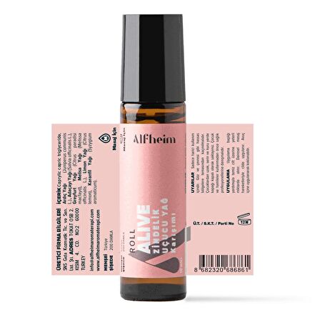 Alfheim Alive Terapi Roll/ Uçucu Yağ Karışımı/ Roll-on/ 10 Ml