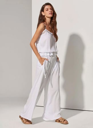 White by Nature Beyaz Kadın Pantolon 380548