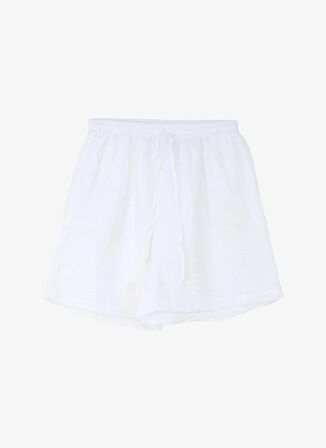 White by Nature Normal Bel Beyaz Kadın Düz Kısa Etek 332848