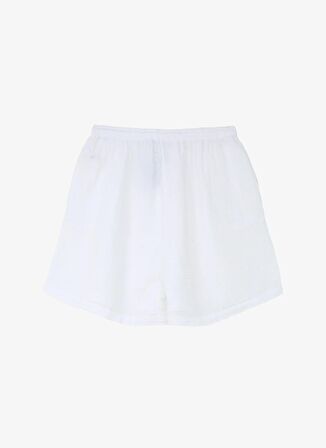 White by Nature Normal Bel Standart Beyaz Kadın Şort 332848