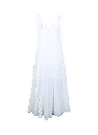 White by Nature Beyaz Kadın Uzun Plaj Elbisesi 310206