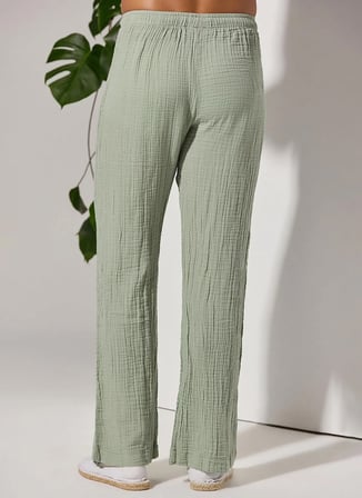 White by Nature Yeşil Kadın Pantolon 380348YS