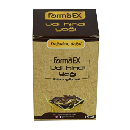 My Farmaex Doğal Udi Hindi Yağı Ekstraktı Sabit Yağ 20ML